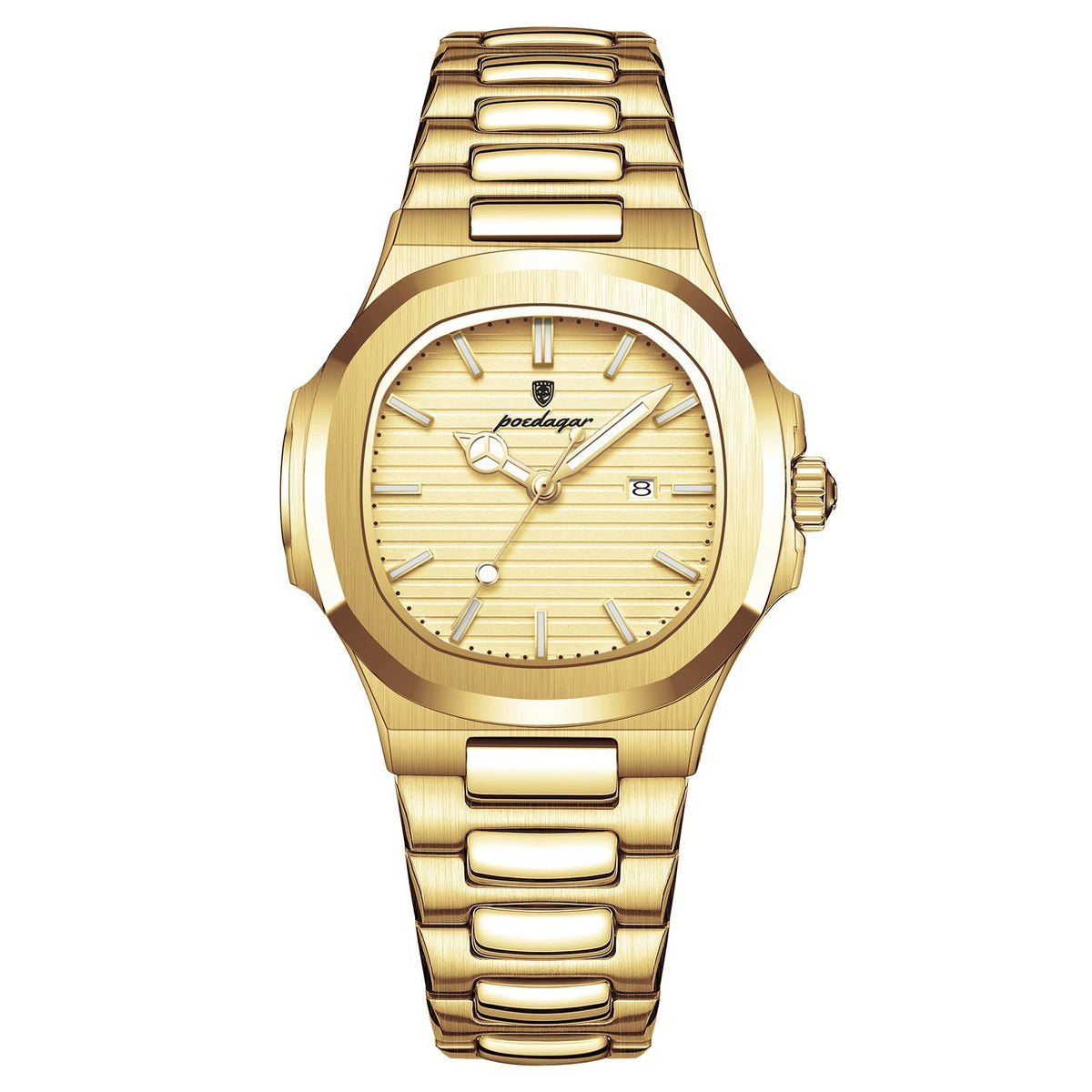 POEDAGAR 789 Square Quartz Watch